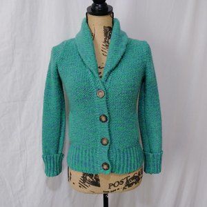 American Eagle Outfitters Knit Cardigan Sweater Blue Green Size Small